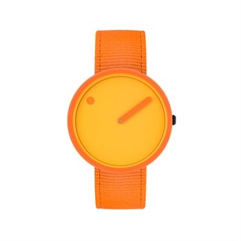 Picto - Burnt Yellow Zifferblatt mit Burnt Orange Armband - 40 mm